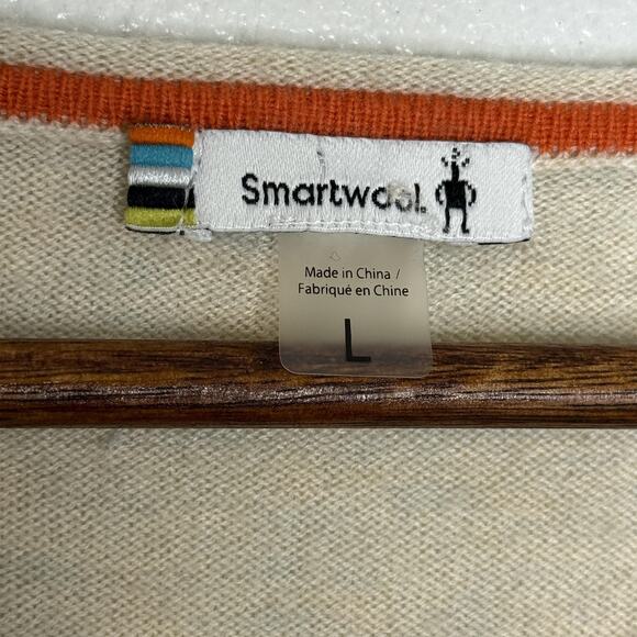 Smartwool Sweater Womens Large Colorblock Merino Wool Blend Lightweight - Picture 3 of 7